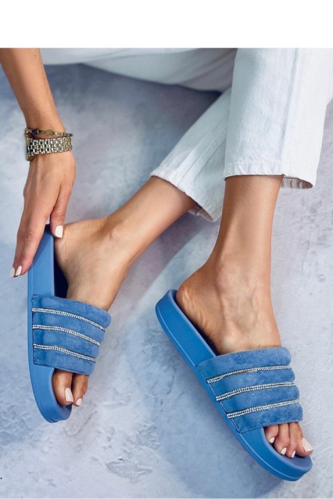 Sandał Klapki z cyrkoniami LYNNE BLUE - Inello Sandał Klapki z cyrkoniami LYNNE BLUE - Inello