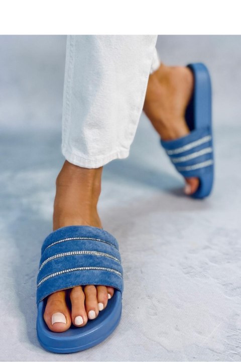 Sandał Klapki z cyrkoniami LYNNE BLUE - Inello Sandał Klapki z cyrkoniami LYNNE BLUE - Inello