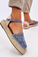 Sandałki ażurowe espadryle PREMAT DENIM BLUE - Inello