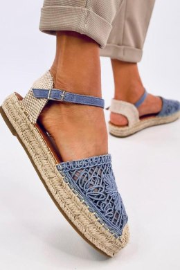 Sandałki ażurowe espadryle PREMAT DENIM BLUE - Inello