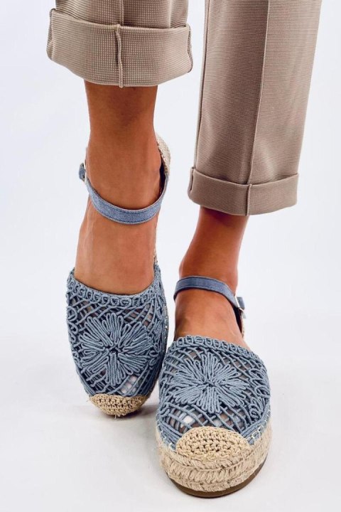 Sandałki ażurowe espadryle PREMAT DENIM BLUE - Inello Sandałki ażurowe espadryle PREMAT DENIM BLUE - Inello