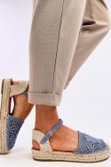 Sandałki ażurowe espadryle PREMAT DENIM BLUE - Inello