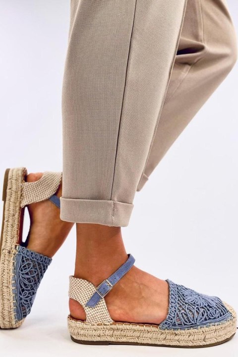 Sandałki ażurowe espadryle PREMAT DENIM BLUE - Inello Sandałki ażurowe espadryle PREMAT DENIM BLUE - Inello