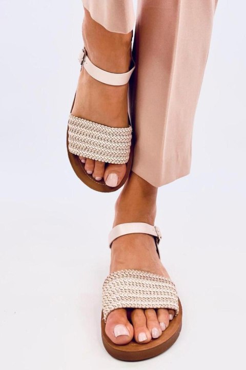 Sandałki w stylu boho SALINON OFF-WHITE - Inello Sandałki w stylu boho SALINON OFF-WHITE - Inello