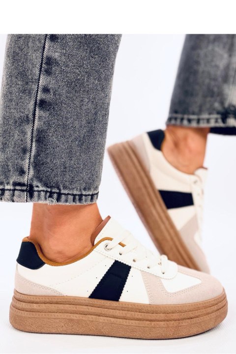 Sneakersy damskie RAMZI BEIGE - Inello Sneakersy damskie RAMZI BEIGE - Inello