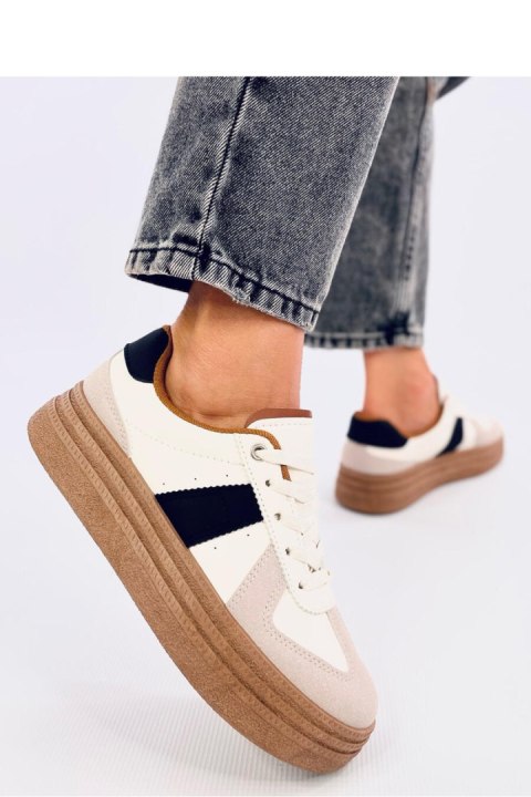 Sneakersy damskie RAMZI BEIGE - Inello Sneakersy damskie RAMZI BEIGE - Inello