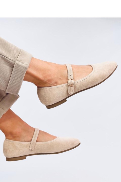 Baleriny w stylu Mary Jane GOLINS BEIGE - Inello Baleriny w stylu Mary Jane GOLINS BEIGE - Inello
