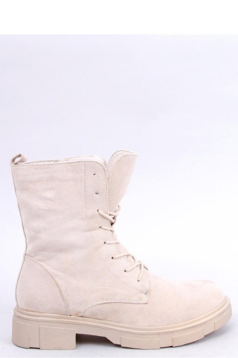 Botki sznurowane zamszowe LAVEY BEIGE - Inello Botki sznurowane zamszowe LAVEY BEIGE - Inello