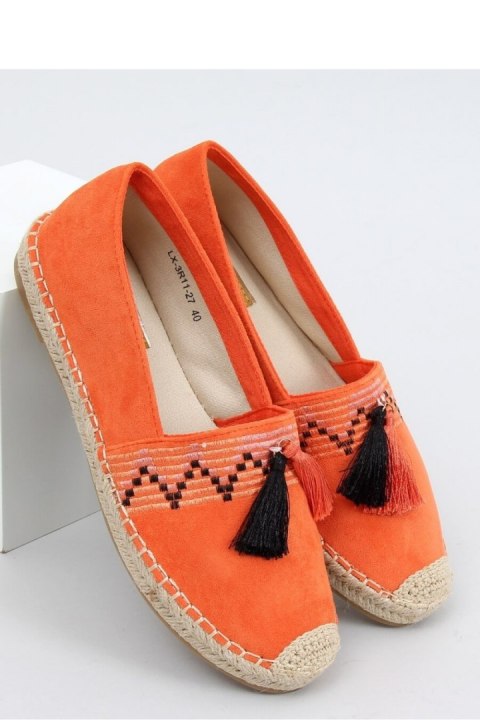 ESPADRYLE BOHO Z FRĘDZLEM POMARAŃCZOWE LX-3R11 ORANGE - Inello ESPADRYLE BOHO Z FRĘDZLEM POMARAŃCZOWE LX-3R11 ORANGE - Inello