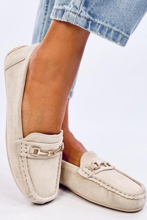 Mokasyny damskie zamszowe SOURD BEIGE - Inello Mokasyny damskie zamszowe SOURD BEIGE - Inello