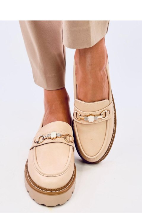 Mokasyny na platformie NIVETTI BEIGE - Inello Mokasyny na platformie NIVETTI BEIGE - Inello