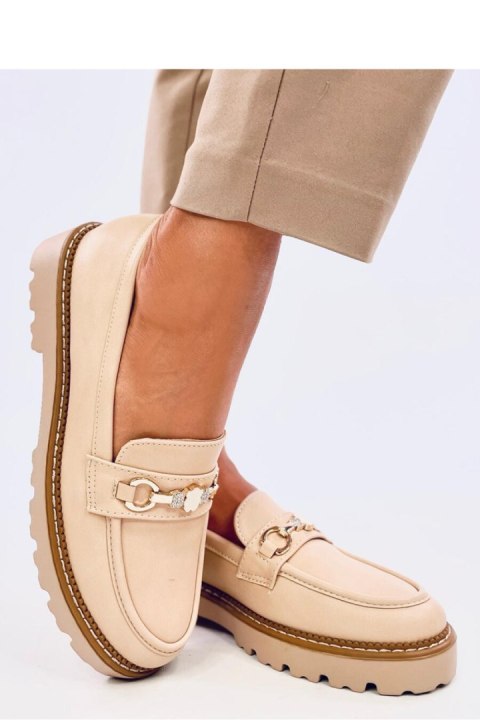 Mokasyny na platformie NIVETTI BEIGE - Inello Mokasyny na platformie NIVETTI BEIGE - Inello