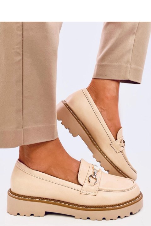 Mokasyny na platformie NIVETTI BEIGE - Inello Mokasyny na platformie NIVETTI BEIGE - Inello