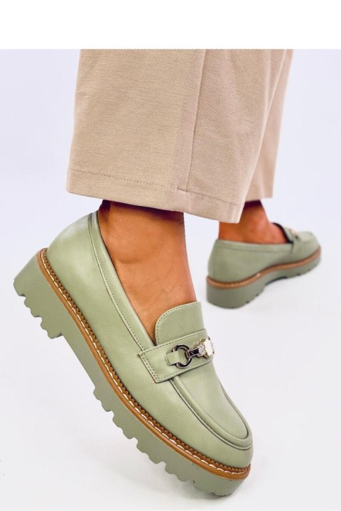 Mokasyny na platformie NIVETTI GREEN - Inello Mokasyny na platformie NIVETTI GREEN - Inello