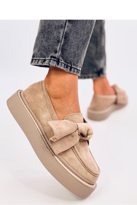 Mokasyny zamszowe z kokardą TEMPELTON KHAKI - Inello Mokasyny zamszowe z kokardą TEMPELTON KHAKI - Inello
