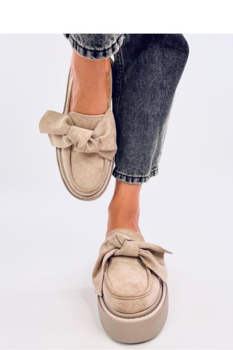 Mokasyny zamszowe z kokardą TEMPELTON KHAKI - Inello Mokasyny zamszowe z kokardą TEMPELTON KHAKI - Inello