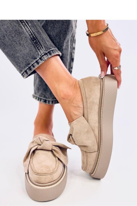 Mokasyny zamszowe z kokardą TEMPELTON KHAKI - Inello Mokasyny zamszowe z kokardą TEMPELTON KHAKI - Inello