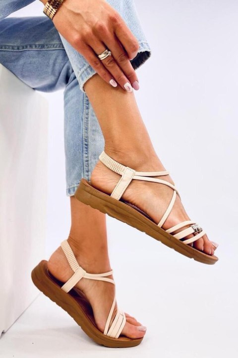 Sandałki damskie ROSTANI BEIGE - Inello Sandałki damskie ROSTANI BEIGE - Inello