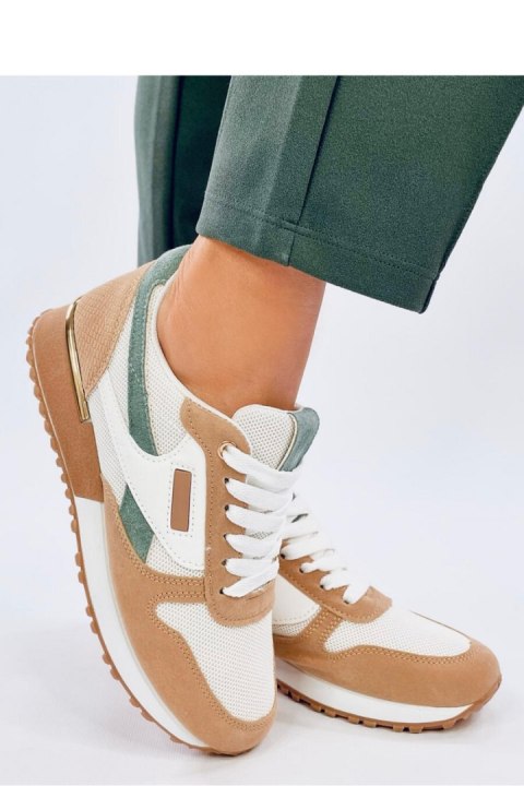 Sneakersy damskie AGASSI BEIGGREEN - Inello Sneakersy damskie AGASSI BEIGGREEN - Inello