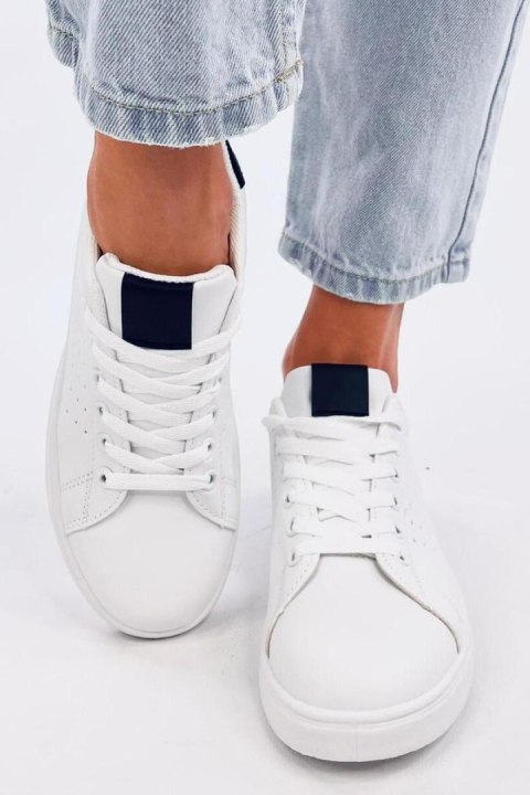 Sneakersy damskie HELARY WHITE/BLACK - Inello Sneakersy damskie HELARY WHITE/BLACK - Inello