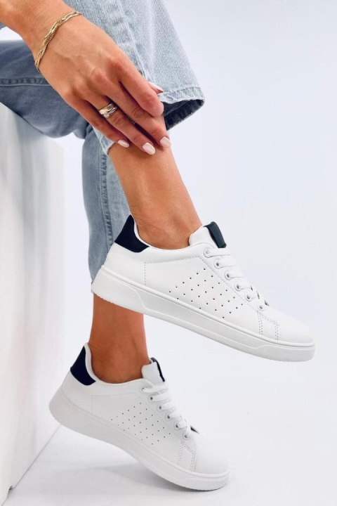 Sneakersy damskie HELARY WHITE/BLACK - Inello Sneakersy damskie HELARY WHITE/BLACK - Inello