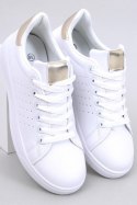 Sneakersy damskie HELARY WHITE/GOLD - Inello