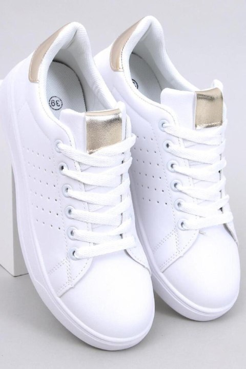 Sneakersy damskie HELARY WHITE/GOLD - Inello Sneakersy damskie HELARY WHITE/GOLD - Inello