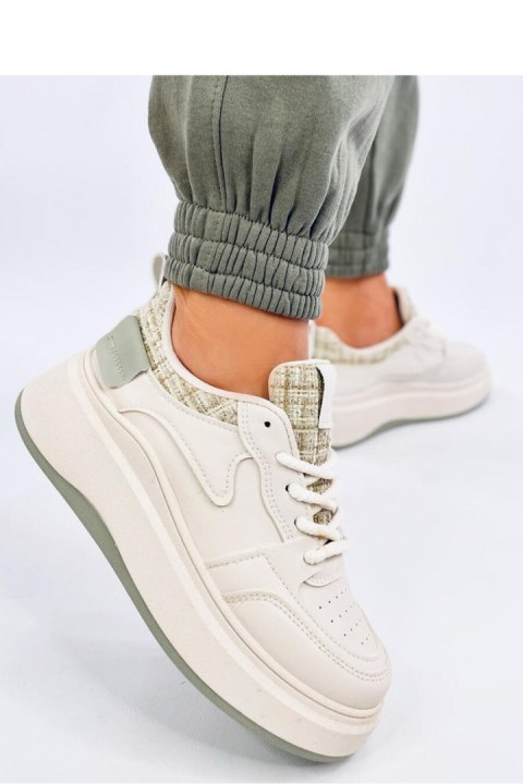 Sneakersy damskie pastelowe MOTIMES BEIGE GREEN - Inello Sneakersy damskie pastelowe MOTIMES BEIGE GREEN - Inello