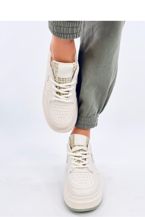 Sneakersy damskie pastelowe MOTIMES BEIGE GREEN - Inello Sneakersy damskie pastelowe MOTIMES BEIGE GREEN - Inello