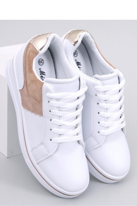 Sneakersy na koturnie TOBEY BEIGE - Inello Sneakersy na koturnie TOBEY BEIGE - Inello