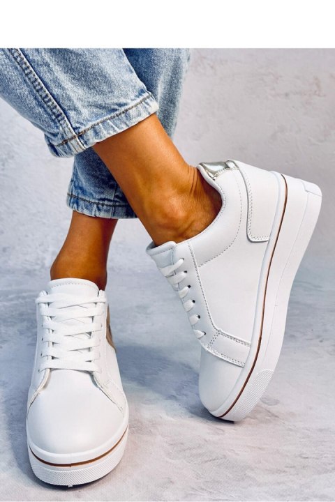 Sneakersy na koturnie TOBEY BEIGE - Inello Sneakersy na koturnie TOBEY BEIGE - Inello