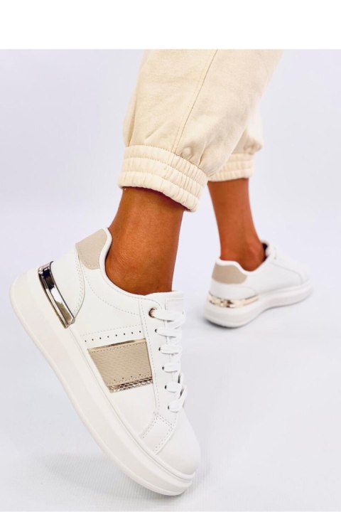 Sneakersy na platformie HOLMS BEIGE - Inello Sneakersy na platformie HOLMS BEIGE - Inello