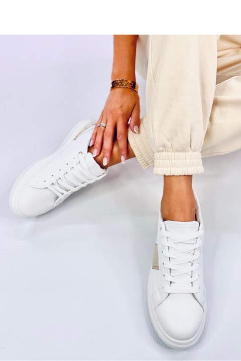 Sneakersy na platformie HOLMS BEIGE - Inello Sneakersy na platformie HOLMS BEIGE - Inello
