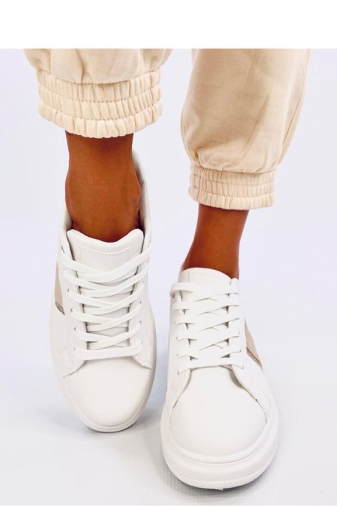 Sneakersy na platformie HOLMS BEIGE - Inello Sneakersy na platformie HOLMS BEIGE - Inello