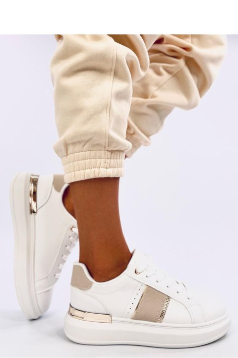 Sneakersy na platformie HOLMS BEIGE - Inello Sneakersy na platformie HOLMS BEIGE - Inello
