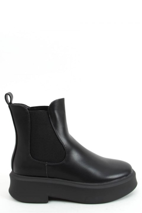Sztyblety na grubej podeszwie czarne NS222P BLACK - Inello Sztyblety na grubej podeszwie czarne NS222P BLACK - Inello