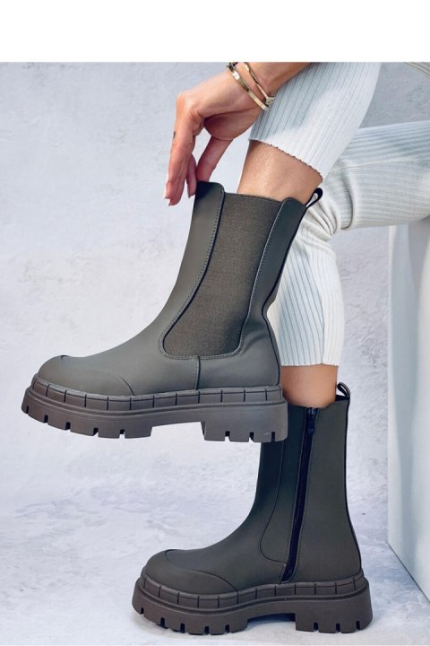 Sztyblety wysokie FAIME KAKI - Inello Sztyblety wysokie FAIME KAKI - Inello