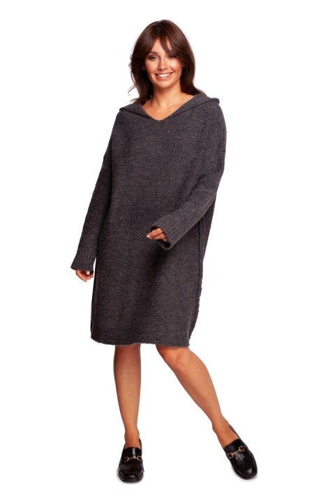 Sukienka Model BK089 Grafit - BE Knit Sukienka Model BK089 Grafit - BE Knit