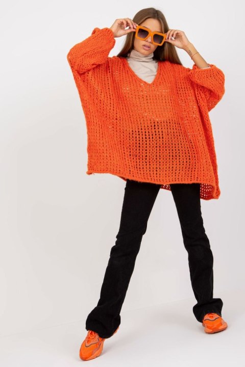 Sweter Damski Model TW-SW-BI-M2200.27 Orange - Och Bella Sweter Damski Model TW-SW-BI-M2200.27 Orange - Och Bella