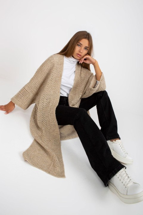 Sweter Kardigan Model TW-SW-BI-M31.36X Beige - Och Bella Sweter Kardigan Model TW-SW-BI-M31.36X Beige - Och Bella
