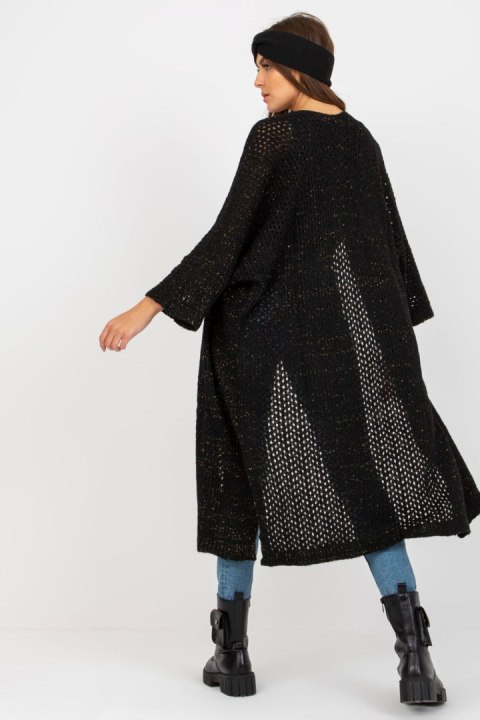 Sweter Kardigan Model TW-SW-BI-M31.36X Black - Och Bella Sweter Kardigan Model TW-SW-BI-M31.36X Black - Och Bella