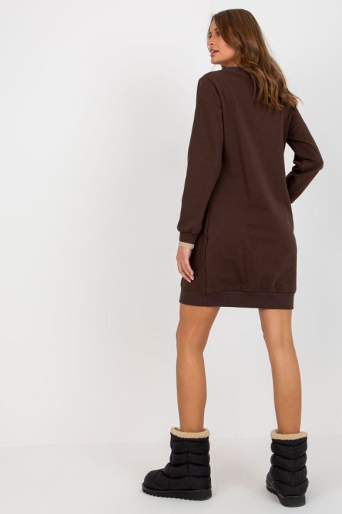 Sukienka Model RV-TU-8379.46 Dark Brown - Relevance Sukienka Model RV-TU-8379.46 Dark Brown - Relevance