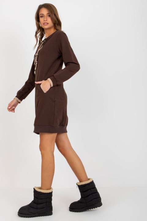 Sukienka Model RV-TU-8379.46 Dark Brown - Relevance Sukienka Model RV-TU-8379.46 Dark Brown - Relevance