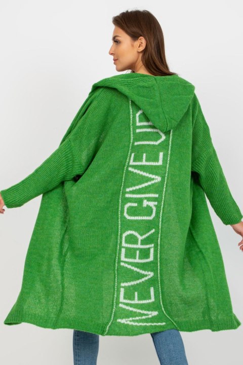 Sweter Kardigan Model TW-SW-BI-M56.35 Green - Och Bella Sweter Kardigan Model TW-SW-BI-M56.35 Green - Och Bella
