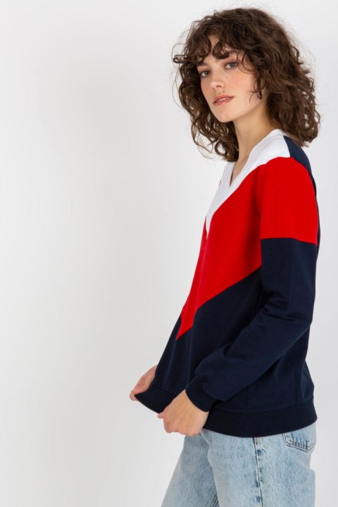Bluza Damska Model RV-BL-8452.40P White/Navy - Relevance Bluza Damska Model RV-BL-8452.40P White/Navy - Relevance