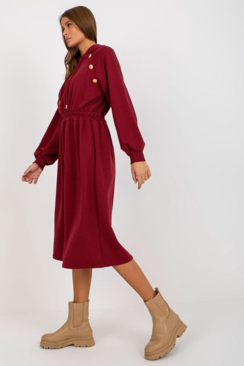 Sukienka Model RV-SK-8336.12P Bordo - Relevance Sukienka Model RV-SK-8336.12P Bordo - Relevance