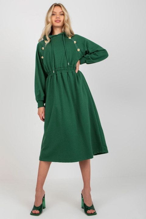 Sukienka Model RV-SK-8336.12P Dark Green - Relevance Sukienka Model RV-SK-8336.12P Dark Green - Relevance