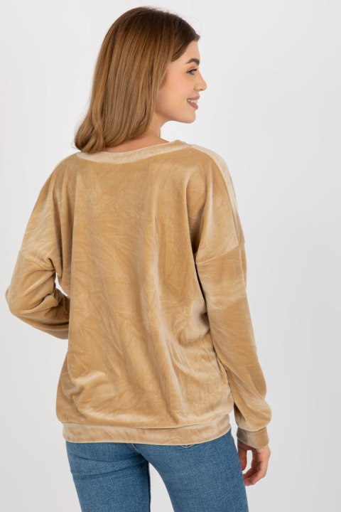 Bluza Damska Model RV-BL-8441.07P Beige - Relevance Bluza Damska Model RV-BL-8441.07P Beige - Relevance