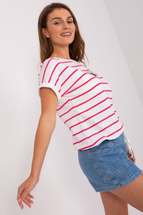Bluzka Model RV-BZ-8705.17P White/Pink - Relevance Bluzka Model RV-BZ-8705.17P White/Pink - Relevance