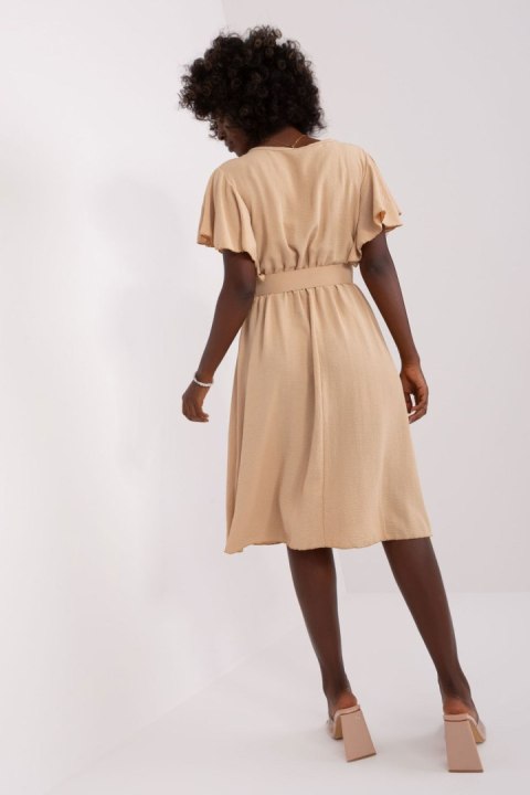 Sukienka Model DHJ-SK-5648.07 Beige - Italy Moda Sukienka Model DHJ-SK-5648.07 Beige - Italy Moda